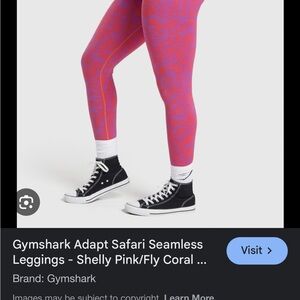 gymshark adapt animal seamless leggings pink coral
